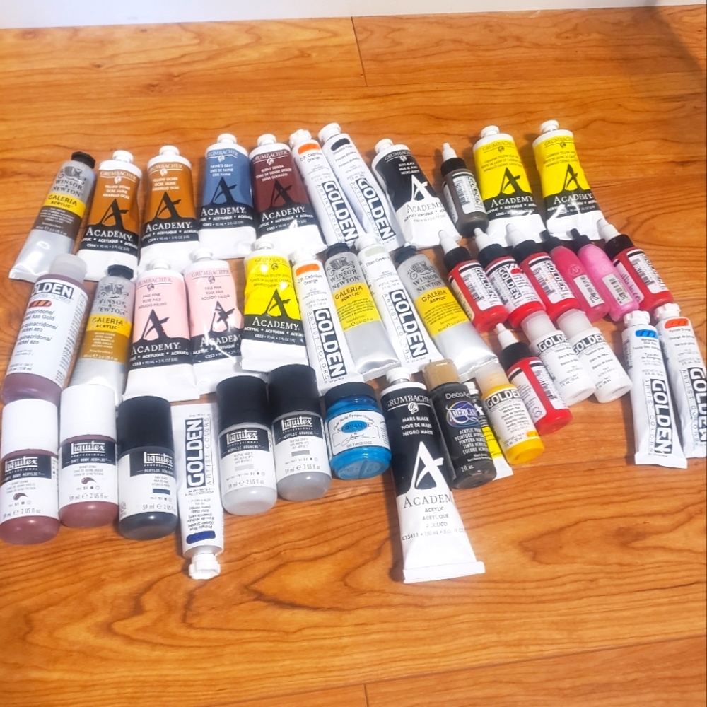 ACRYLIC PAINT high end NEW multiple brands EPIC haul! Free shipping Price Firm